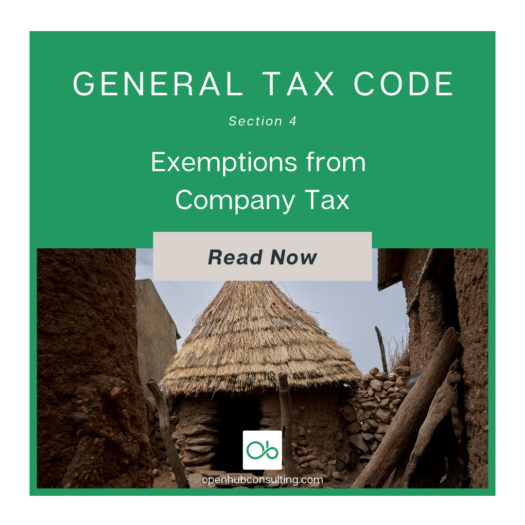 Section 4 General Tax Code: Exemptions from Company Tax